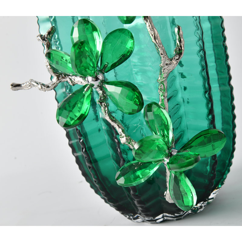 Vibrant Emerald Charm Vase
