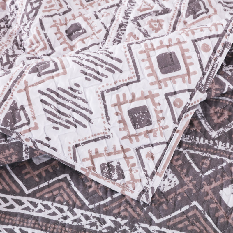 Denmark Hygee Geo Quilted Reversible Throw