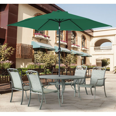 Quintana Round Patio Outdoor Parasol Green