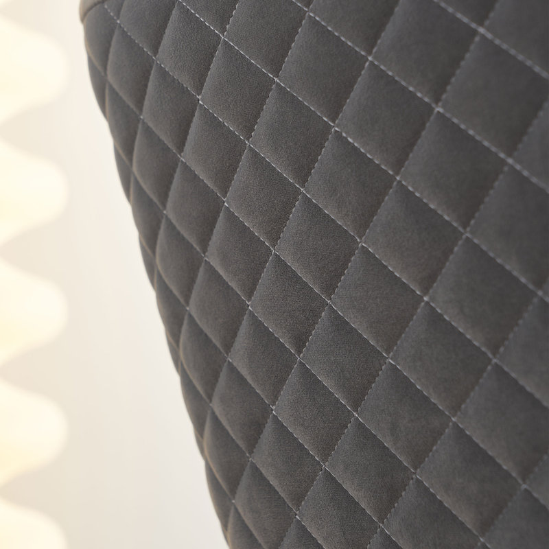 Canapé à accoudoirs évasés en velours 87,4 po Elira, Gris, 3