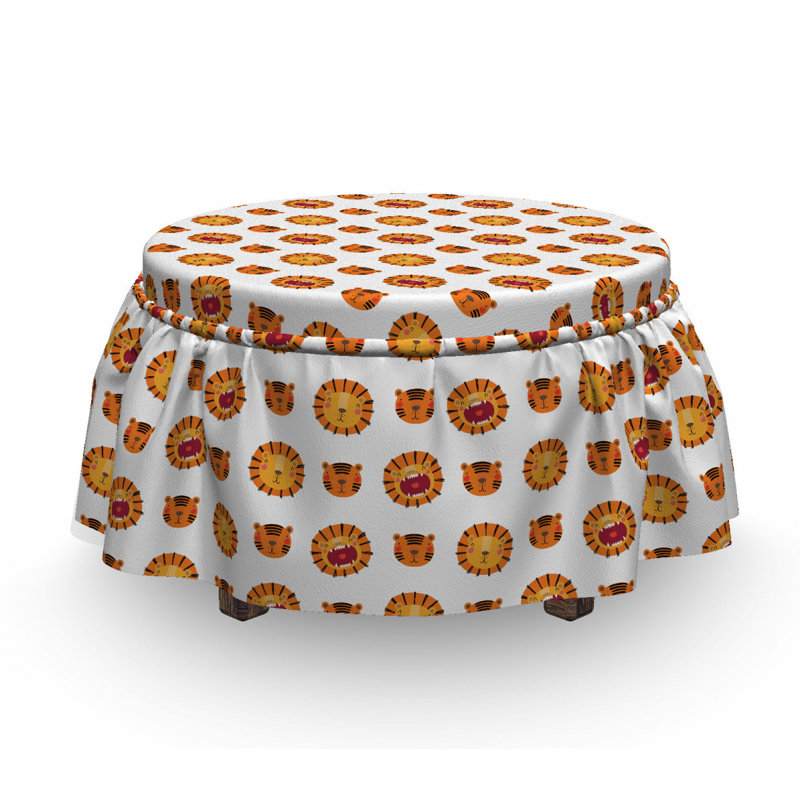 Housse pour repose-pieds de lion funky forms tiger