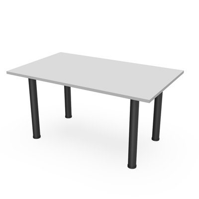 Table de réunion rectangulaire avec pieds de poteau