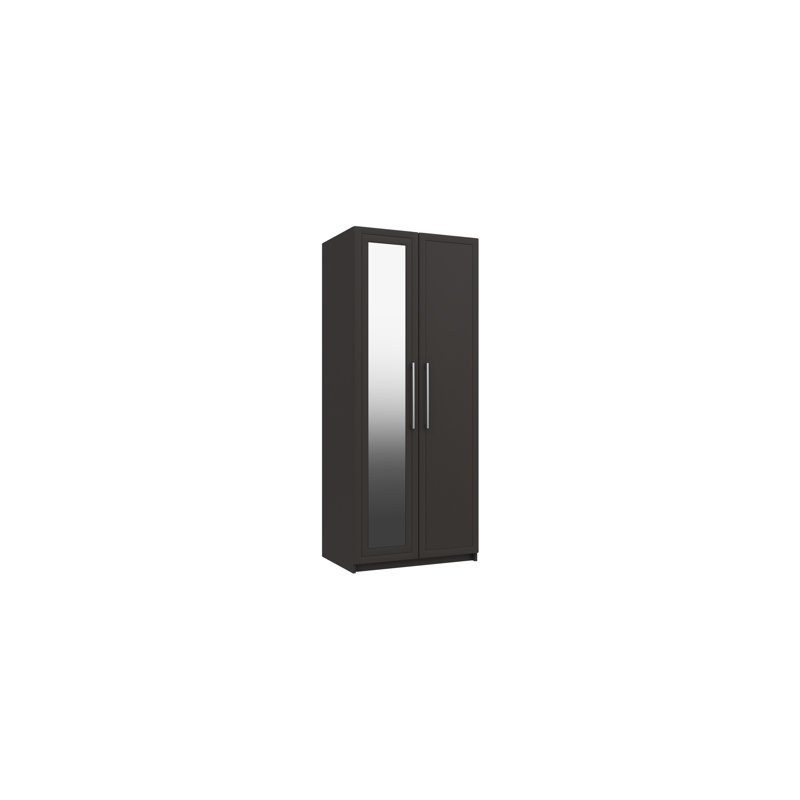 Allenna 2 Door Manufactured Wood Wardrobe, Graphite Gloss