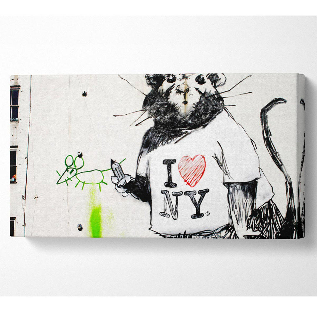 I Love New York Rat - Kunstdrucke auf Leinwand