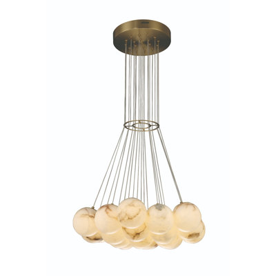 Lustre doré 19 lumières Kepler