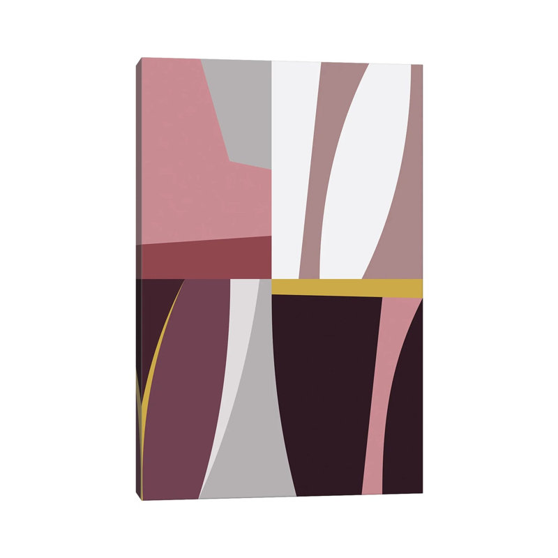 Organic Geometric I Red - Print on Canvas, Wrapped Canvas, 20.32 cm H x 30.48 cm W