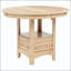 Table de salle à manger ovale à hauteur de comptoir avec piédestal de rangement