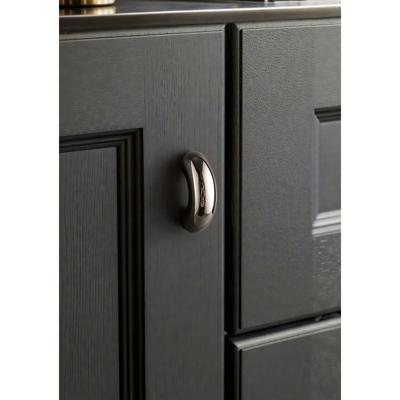 Poignée plaquée argent titane double couche 1,26 po, 4-Packing