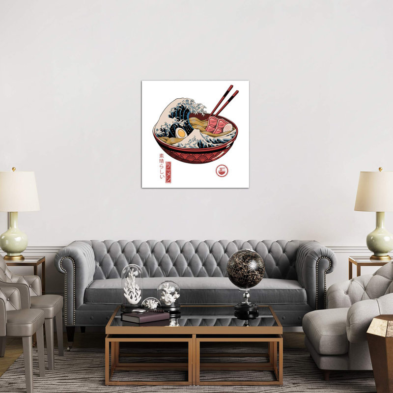 Great Ramen Wave - Wrapped Canvas Print, 93.98 cm H x 93.98 cm W x 3.175 cm D