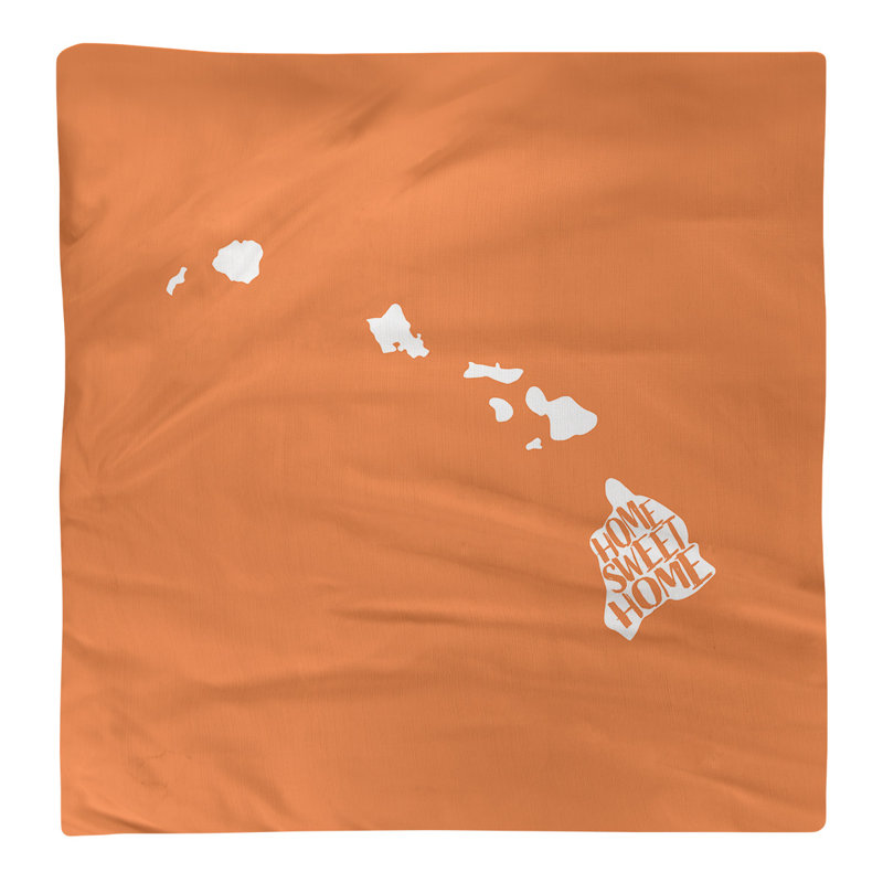 Polyester, Cotton Cities & Maps Square Napkin, Orange, 10" W x 10" D, Polyester