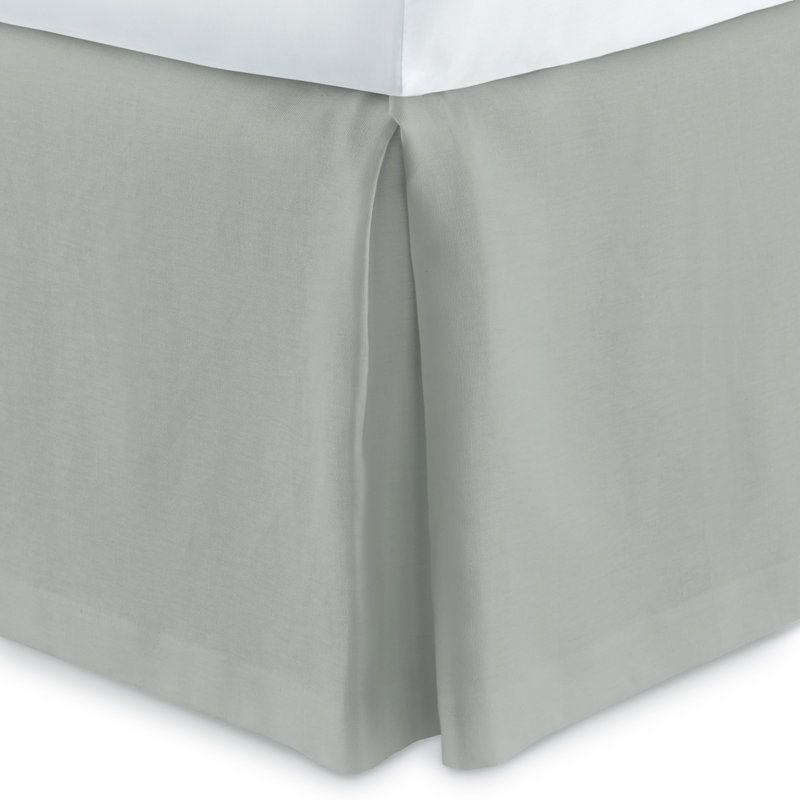 Mandalay Tailored Linen Bed Skirt, Mist, Twin