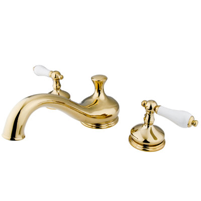 Double Handle Deck Mounted Roman Tub Faucet