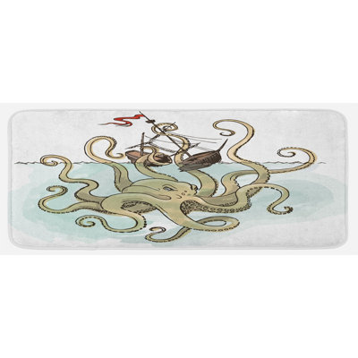Tapis de cuisine kraken