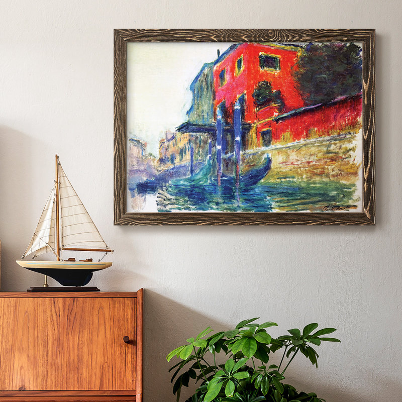 The Red House, 1908, reproduction d'art sur toile, Noyer, H 14 po x l 20 po x P 1,5 po