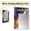 Purple and Gold Liquid Magic II - Modern Rectangular Wall Mirror-818969602