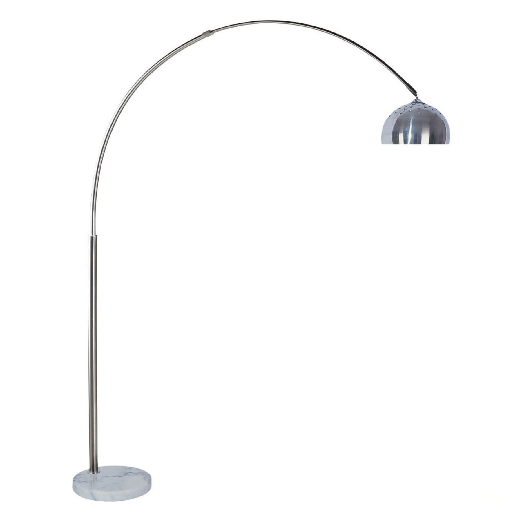 Wrought Studio™ Contemporary Chrome Metal Arch Lamp With Polished Stem ...