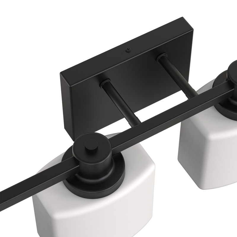 31'' Bathroom Vanity Light, Matte Black, 4 Lights, 7" H x 30.7" W x 6" D