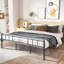 Structure de lit plateforme en métal Amiram Red Barrel Studio® avec support de matelas pour tête de lit