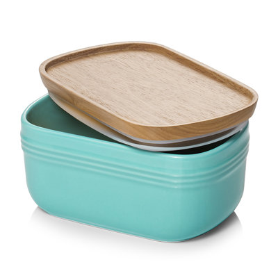 Boîte à beurre bleu 6,4 pouces