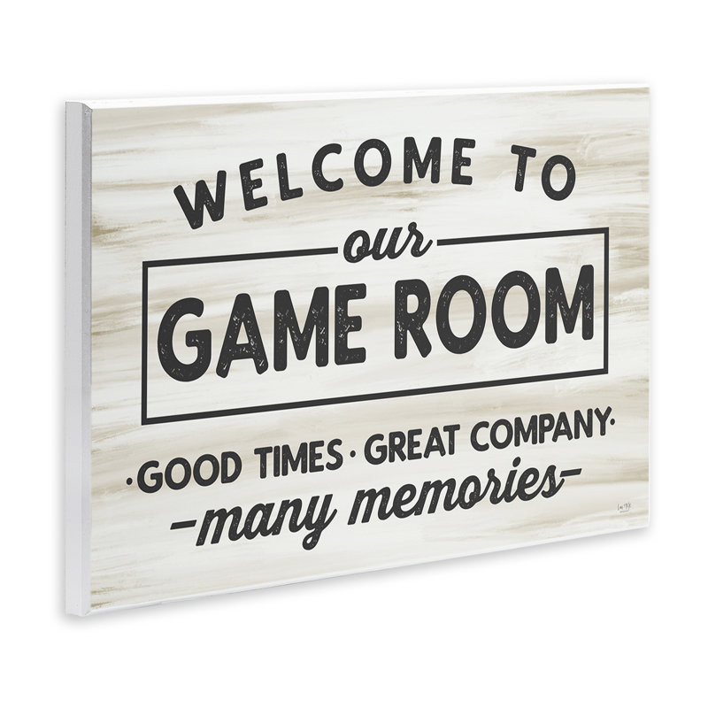 "Welcome to Game Room", art mural par Lux + Me Designs, H 13 po x l 19 po x P 0,5 po