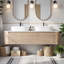 Wall Mounted Single Double With Engineered Marble Top-230335715