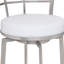 Tabouret de bar courbé à hauteur de comptoir en métal avec pieds évasés