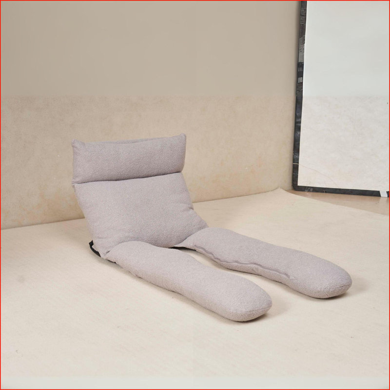 Canapé paresseux en U réglable pour dormir, lire et amp; Relaxant | Gris | Profondeur du siège 72,83