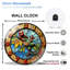 Horloge murale en verre 12 po