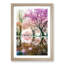 Reflection of the Pink Blossom Trees - Picture Frame Painting Print-55598135-55598133