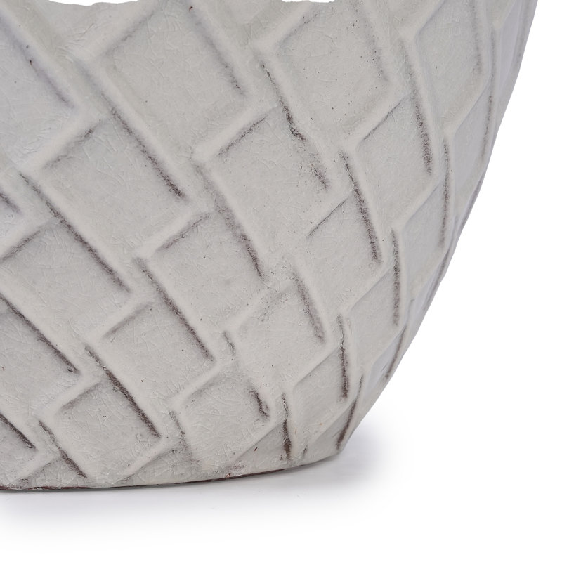 Ceramic Flowerpot, Milk White