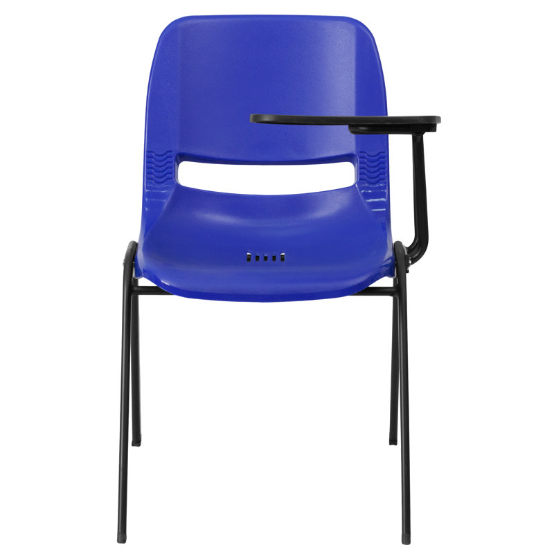 Fauteuil ergonomique Westley avec tablette rabattable pour gaucher, Bleu