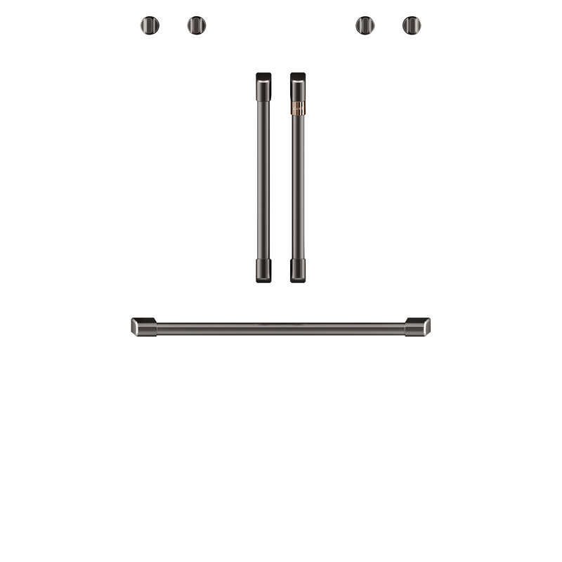 Wall Oven Handle Kit, Brushed Black