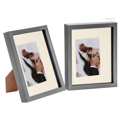 Nicola Spring - 3D Box Photo Frames - 8 x 10" with 4 x 6" Mount