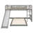 Over  Bunk Bed With Slide And Ladder-758513007