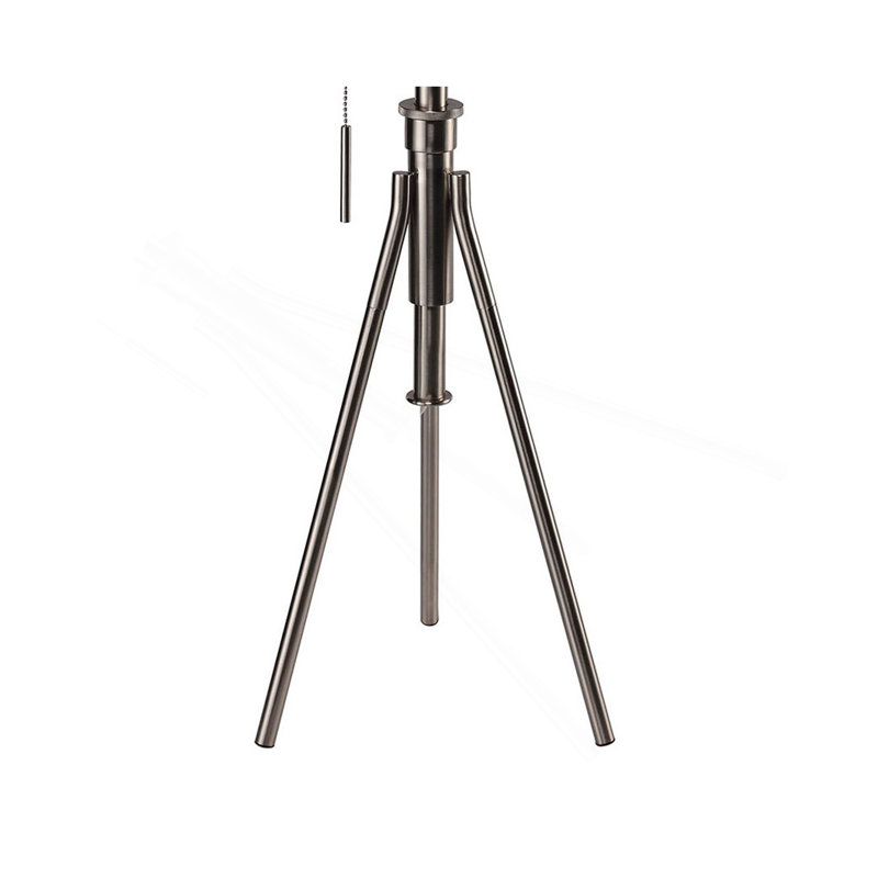 Vintage Look 1Pc Floor Lamp Tripod Legs Unique Lamp Pull Switch 32"H, Brushed Steel