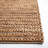 Natural Fiber Hand Woven Jute Striped Rug-393789464