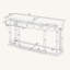 Retro Console Table | 4 Front-Facing Storage Drawers & 1 Shelf | for Hallway, Living Room, Bedroom-972159415