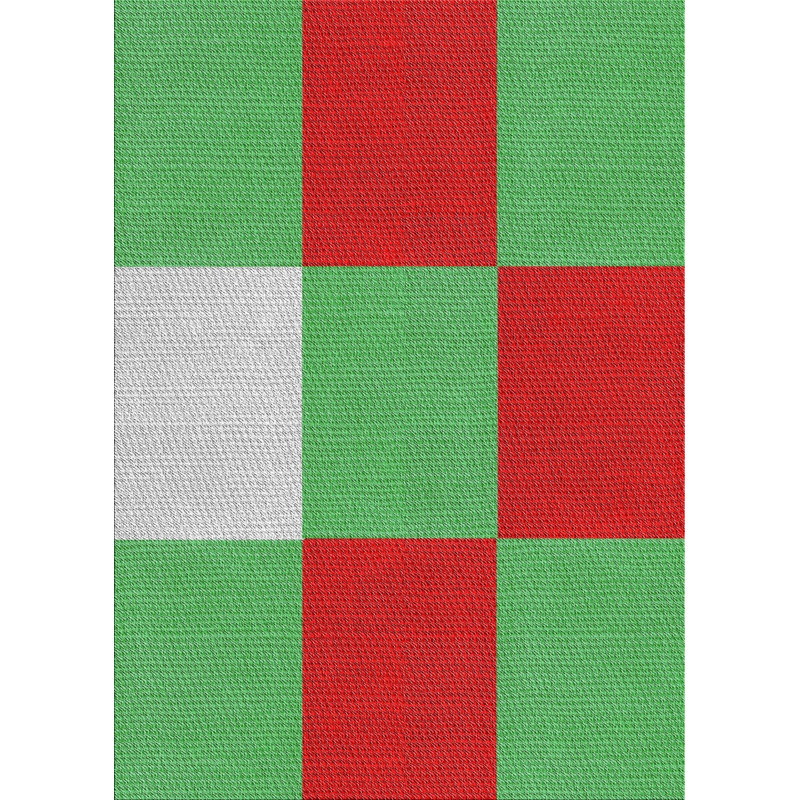 Tapis rouge/vert à motifs Amante, Rectangle 7 pi x 10 pi