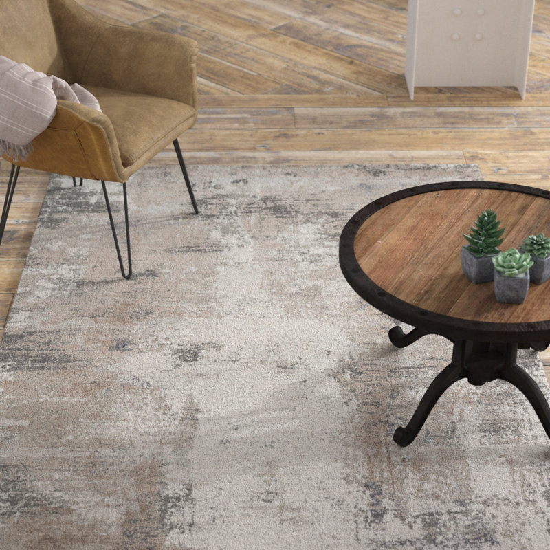 Jeffrey Viscose Abstract Indoor Rug, Rectangle 5'3" x 7'8"