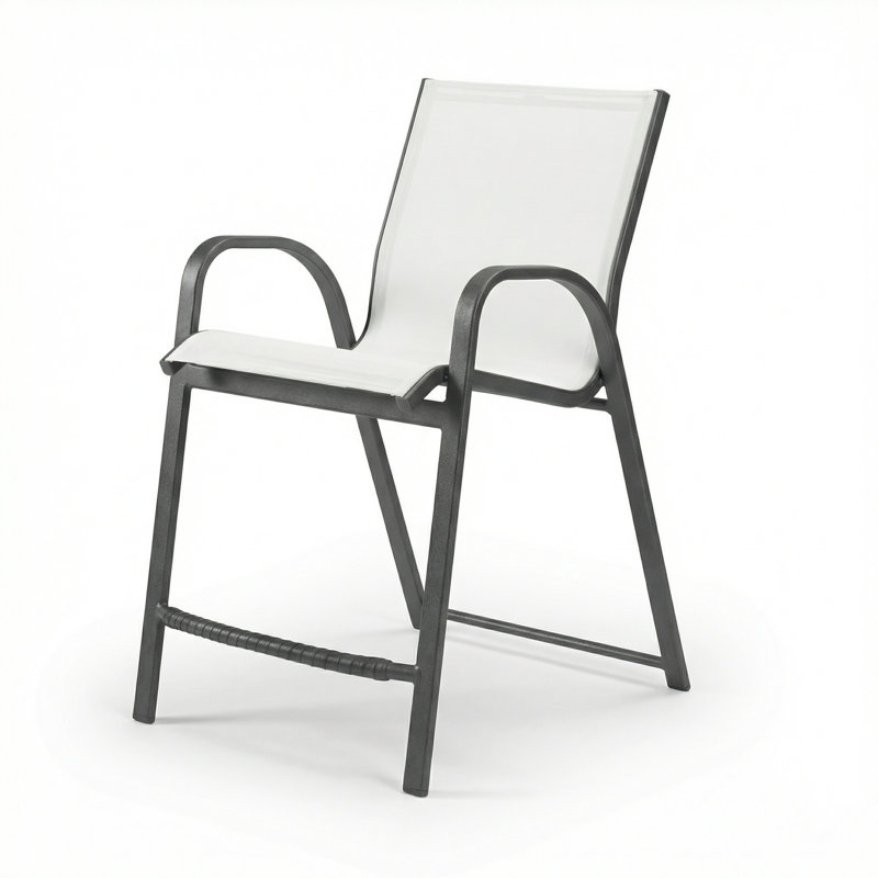 Tabouret de bar, Blanc / gris anthracite