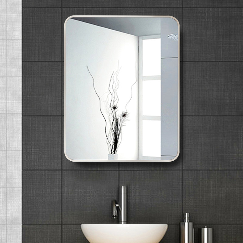 Miroir de salle de bain mural, Argent argent, 24 po x 32 po