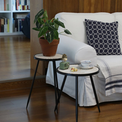 Set of 2 Farmhouse Plant Stands/Side Tables