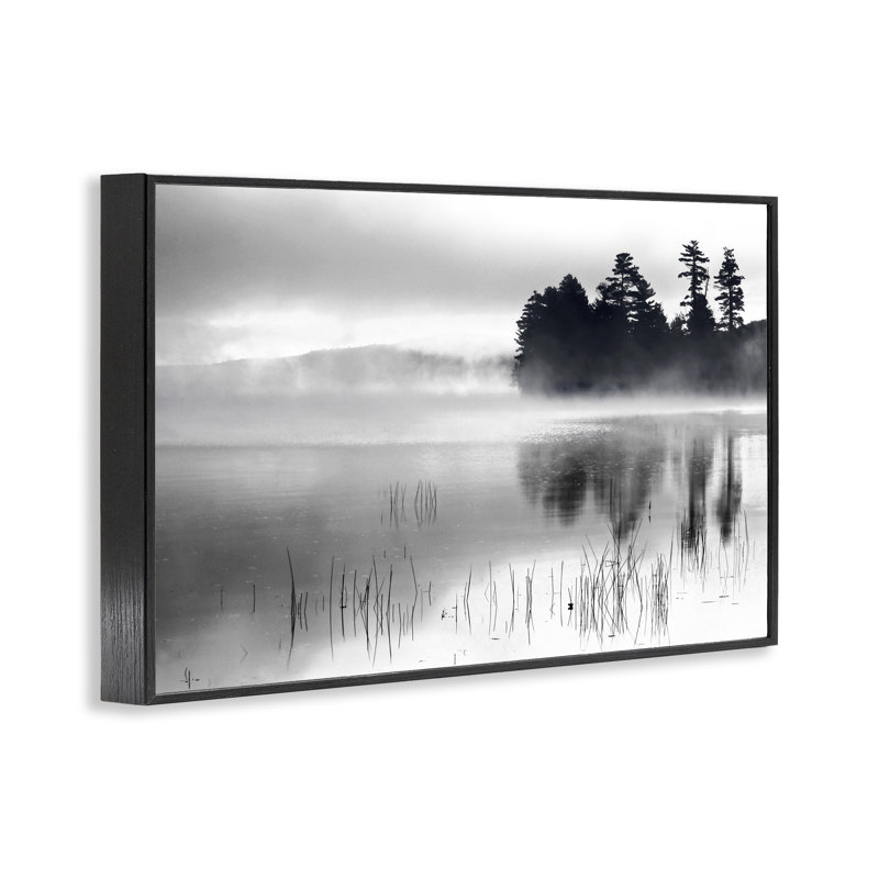 «Serene Lake Reflection», impression numérique sur toile par Danita Delimont, H 12 po x l 18 po, Giclée encadrée noir minuit