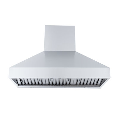 Hotte murale PROLINE de 54 pouces, CFM 1200, acier inoxydable, lumières halogènes à intensité variable, moteur de soufflage ULTRA-QUIET, 4 vitesses, garantie de 3 ans, PLJW 104,48, hotte de cuisine