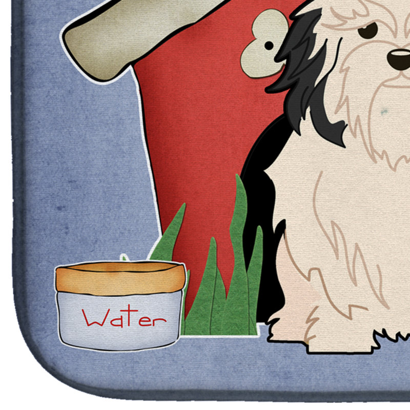 Tapis de séchage petit chien lion dog house