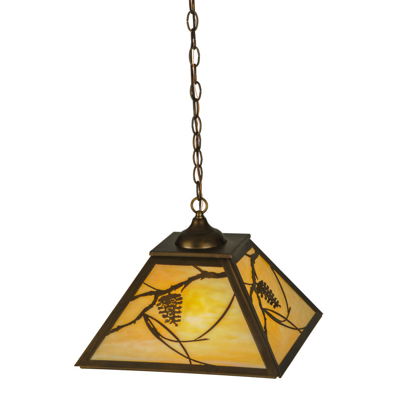 Rustic Lodge 2 - Light Pendant, Antique Copper, Beige
