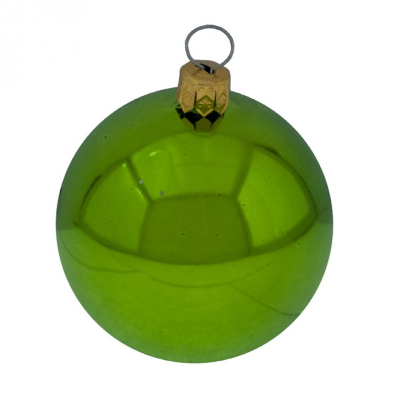 8cm Bauble, Lime Green