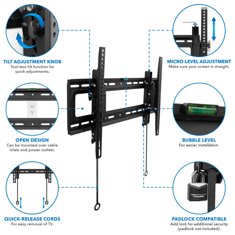 Advanced Black Steel Full Tilting TV Wall Mount Bracket