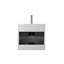  Meuble-lavabo flottant blanc minimaliste 24 po avec lavabo en résine intégré et tiroirs en U-221576893