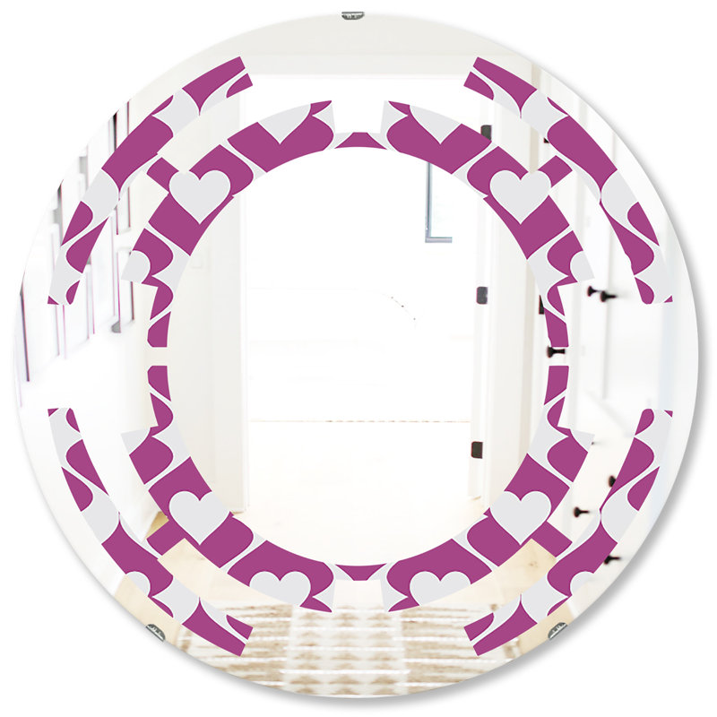 Miroir mural Space Coastal, 31,5 po x 31,5 po, Motif abstrait